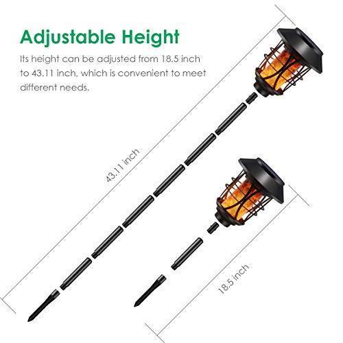 TomCare Solar Lights Solar Torches Lights Waterproof Flickering Flames Torches Lights Outdoor Solar Powered Path Lights Dancing Flame Lighting Dusk to Dawn Auto On/Off for Garden Patio Yard(2)