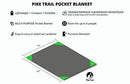 Pocket Blanket -Compact Picnic Blanket (60"x 56") - Sand Proof Beach Blanket / 100% Waterproof Ground Cover. Great Outdoor Blanket for Hiking, Camping, Picnics, Travel and Beach Trips!