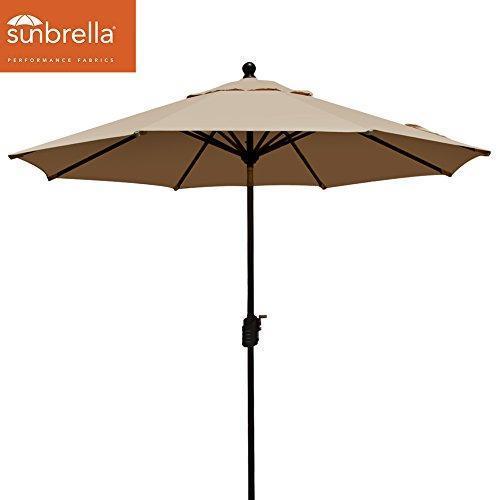 EliteShade 9Ft Market Umbrella Patio Outdoor Backyard Aluminum Table Umbrella (FadeSafe Beige)