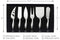 LUNAR Premium 6-Piece Cheese Knife Set - Complete Stainless Steel Cheese Knives Collection