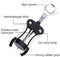 FOHO Wine Opener, Multifunctional Wing Corkscrew Wine Bottle Opener for all Cork Stoppered and Beer Cap Bottles, Luxury Waiter Corkscrew with Stopper Set for Wine Enthusiast, Waiters - Black