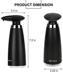 Secura Automatic Soap Dispenser 350ML / 11.8OZ Premium Touchless Battery Operated Electric Dispensers w/Adjustable Soap Dispensing Volume Control, Black