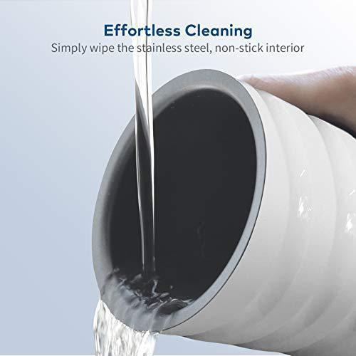 Milk Frother Miroco Electric Milk Steamer Automatic Soft Foam Maker Cold Hot Milk Warmer Silent Operation for Cappuccino, Latte, Coffee White