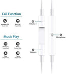 Earbuds Headphones 3.5mm Wired White Earphones Noise Isolating Headsets with Built in Microphone and Volume Control. (2 Pack)