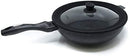 Alpha Living 60010 Universal Large Pots and Pans, Vented Tempered Glass-Graduated Lid Fits 11 inch, 11.5 inch, 12 inch Cookware