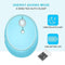 SUPSOO V50 Wireless Mouse Cute Design, 2.4G Ergonomic Optical Mouse with USB Nano Receiver for Right Hand Use, Battery Included, 1600 DPI, 6 Buttons for PC, Tablet, Computer, Laptop (Blue)