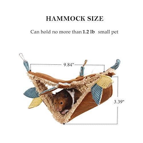 JanYoo Hamster Hammock Cage Accessories Hanging Fleece Bed Swing Bag for Sugar Glider Guinea Pig