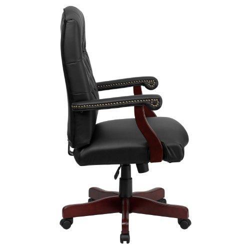 Flash Furniture Bomber Brown Classic Executive Swivel Office Chair with Arms