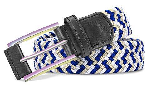 Belt for Men,Woven Stretch Braided Belt 2 Unit Gift-boxed Golf Casual Belts,Width 1 3/8"