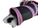 WOWOWMEOW Small Animals 3-Way Play Tunnel Foldable Toy Tube for Hamsters, Guinea Pigs, Chinchillas and Hedgehogs
