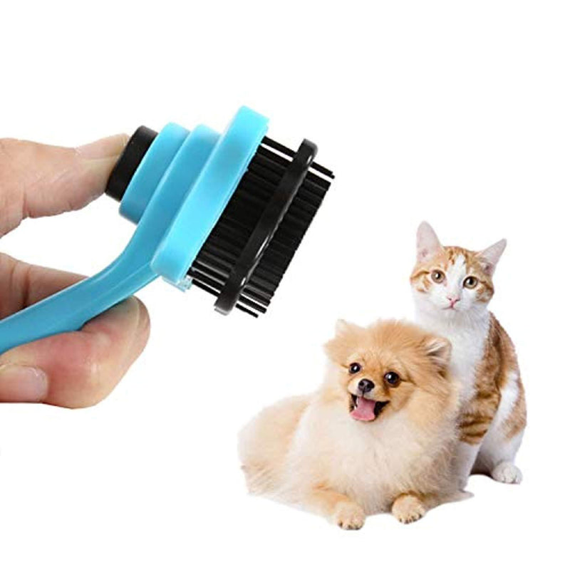 Cat Brush & Dog Brush for Short and Medium Hair, Soft Reinforced Boar Bristle to Distribute Natural Oils, Condition the Coat and to Add Gloss and Shine to it, Pet Grooming Naturally, Brown 4.25"