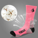 YUEDGE Women's Cushion Cotton Crew Socks Multi Performance Athletic Hiking Socks(2 Pairs/Pack)