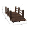 Outsunny 5' Wooden Rustic Arched Garden Bridge with Railings - Stained Wood
