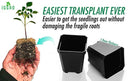 48 pcs Plastic Nursery Pot for Plants 2.75" Square x 3.25" Seed Starting/Transplant Plant Containers for Tomatoes Basil Peppers Mint with 48 Label Markers and Drain Holes for Germination with Ebook