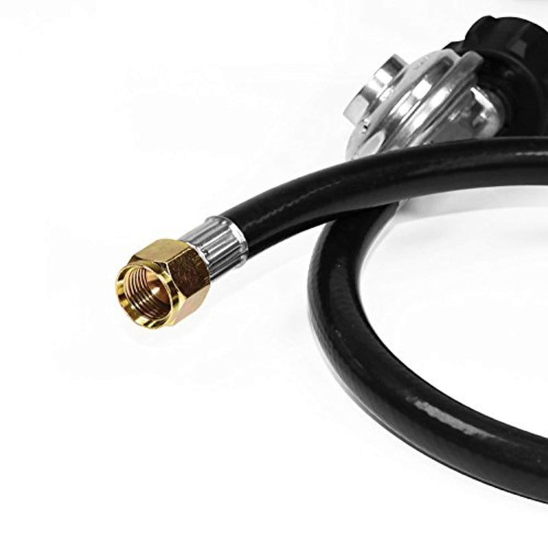 DOZYANT 12 Feet Universal QCC1 Low Pressure Propane Regulator Grill Replacement with 12 FT Hose for Most LP Gas Grill, Heater and Fire Pit Table, 3/8" Female Flare Nut