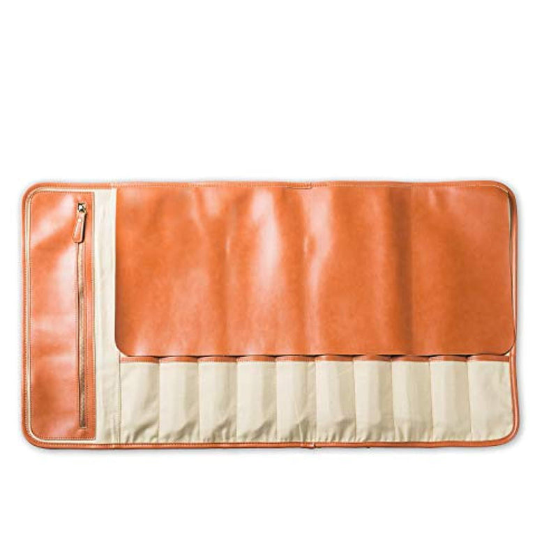 EVERPRIDE Chef Knife Roll Bag | Durable Knife Carrier Stores 10 Knives PLUS Zipper for Culinary Tools | Portable Chef Knife Case w/Many Slots, Handle & Shoulder Strap | Knives Not Included