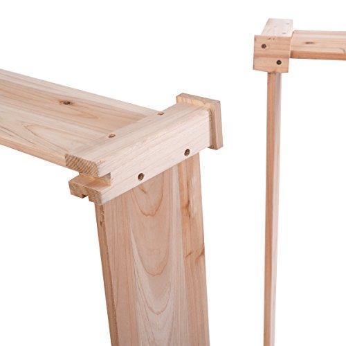 Giantex Raised Garden Bed Kit Elevated Planter Box for Vegetables Fruits Herb Grow, Heavy Duty Natural Cedar Wood Frame Gardening Planting Bed for Deck, Patio or Yard Gardenin, 49"X23"X30.0"(LXWXH)