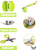 Kitchen Shears Scissors Food Chopper Clever Fruit Cutter Knives with Built-in Cutting Board