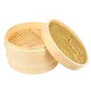 Natural Bamboo Steamer Basket - 3 Piece Set Dim Sum Bamboo Steamers, Great for Asian Cooking, Buns, Dumplings, Vegetables, Fish, 10 x 6.2 x 10 Inches