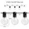 (2 Pack) 25Ft Outdoor Patio String Lights with 25 Clear Globe G40 Bulbs and 1 Spare Bulb, UL listed Hanging Indoor/Outdoor String Lights, Perfect for Backyard Porch Garden Market（52 Bulbs 50FT）