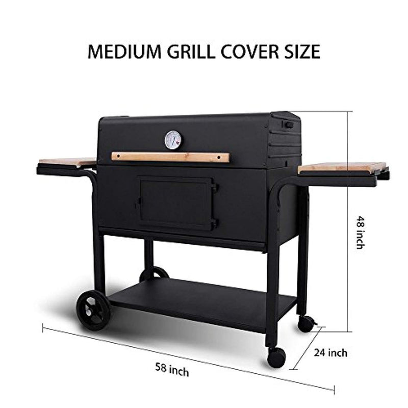 Homitt Gas Grill Cover, 58-inch 3-4 Burner 600D Heavy Duty Waterproof BBQ Cover with Handles and Straps for Most Brands of Grill -Black