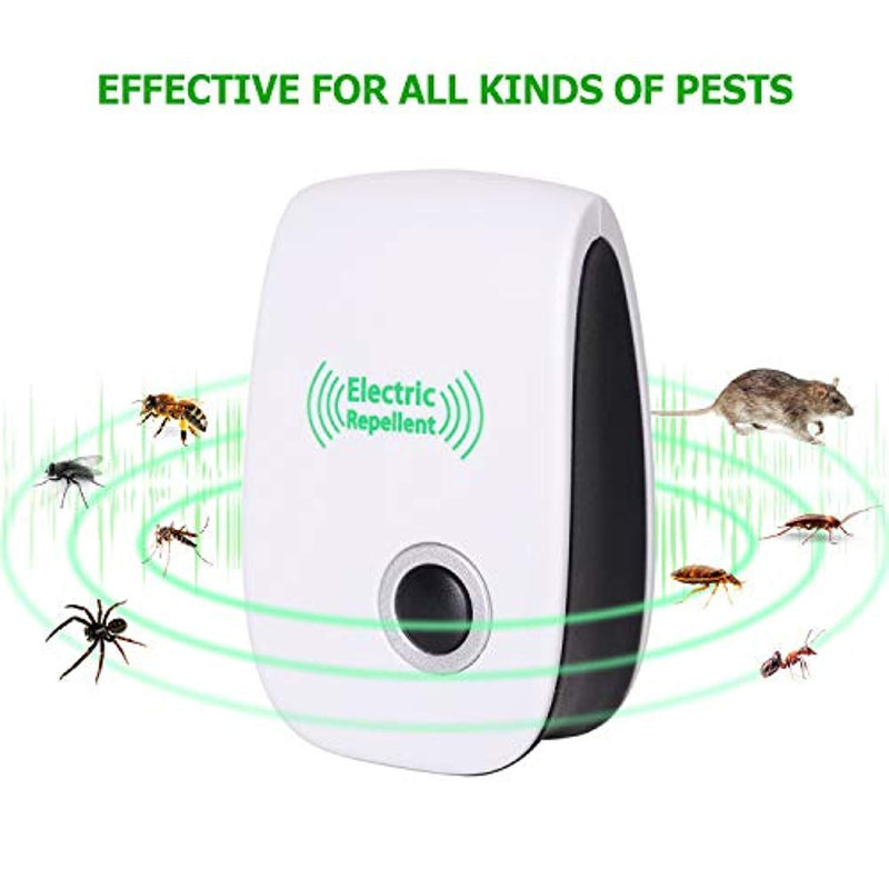 VEPOWER [2018 Upgraded Ultrasonic Pest Repeller, Mosquito Repellent, Electronic Pest Control Plug in for Spider Ant Mice Roach and Other Insects (4 Packs)