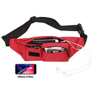 RedSwing Small Fanny Pack for Traveling Hiking Running Walking Outdoor Sports for Men Women, 4 Pockets Waist Pack Fits Most Smartphones, Black/Blue/Grey/Red