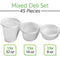 [45 Pack] Plastic Containers With Lids Set - Freezer Containers Deli Containers With Lids - Meal Prep Containers for Food Storage Containers - Plastic Food Containers by Prep Naturals [Mixed Sizes]