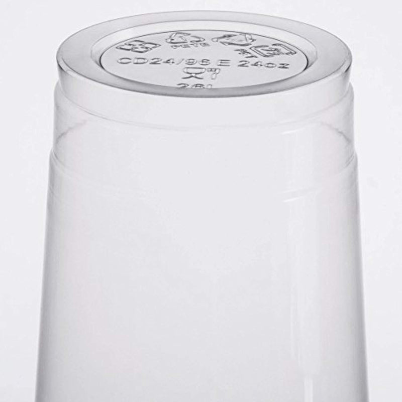 Premium Quality 24 Oz Clear Plastic Cups By Kozypak – Strong, Durable Cups 100-Pcs Set With Lids – Ideal For Coffee, Alcohol, Soda, Water & Other – Suitable For Home & Professional Use