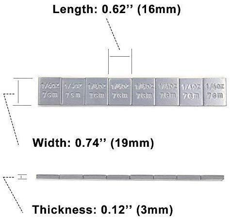 CKAuto 4 Boxes, 0.25oz, Grey, Adhesive Stick on Wheel Weights, Automobiles, Trucks, SUVs & Motorcycles, Low Profile, 60oz/Box, U.S. OEM Quality, (960pcs, 240oz, 15lb) Valued Pack Perfect for Garages