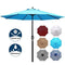 Blissun 9' Outdoor Market Patio Umbrella with Push Button Tilt and Crank, 8 Ribs (Tan)
