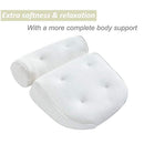 Bath Pillow Bathtub Spa Pillow, Non-slip 6 Large Suction Cups, Extra Thick for Perfect Head, Neck, Back and Shoulder Support by Idle Hippo, Fits All Hot Tub, Whirlpool,...