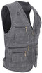 LUSI MADAM Mens Outdoor Vest Multi-Pockets Casual Vest for Work Fishing Photography Journalist