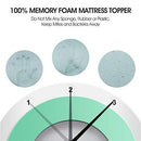 EMONIA Queen Mattress Topper - 3 inch Memory Foam Bed Mattress Pad with Bamboo Mattress Cover