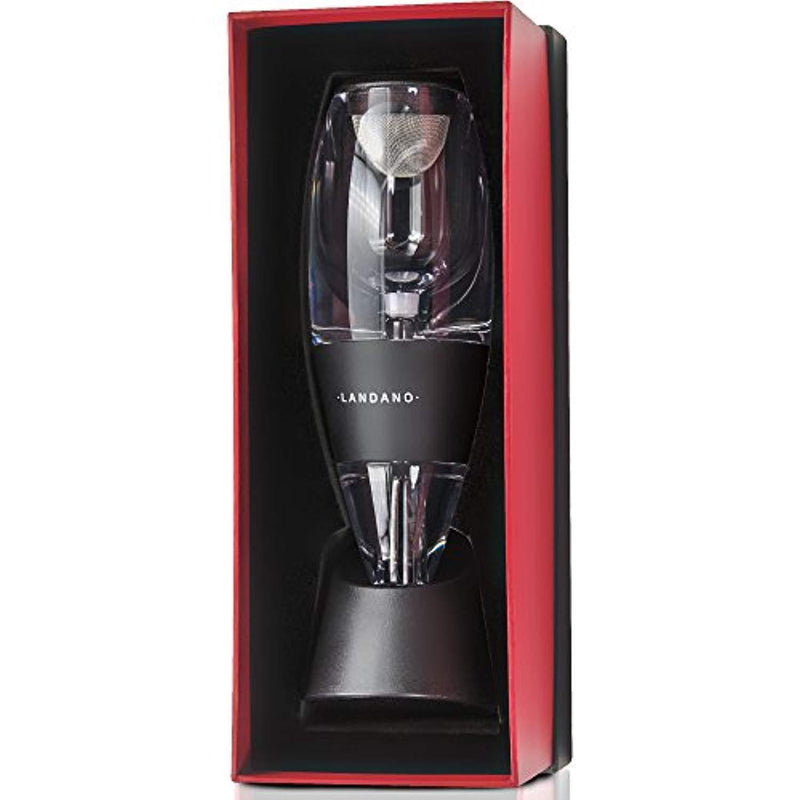 Best Wine Aerator Decanter - Premium Red Wine Pourer & Diffuser with Gift Box, Stand, Velvet Pouch and BONUS ebook