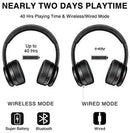 Picun P26 Bluetooth Headphones Over Ear 40H Playtime Hi-Fi Stereo Wireless Headphones Girl Deep Bass Foldable Wired/Wireless/TF for Phone/TV Bluetooth 5.0 Wireless Earphones with Mic Women (Rose Gold)