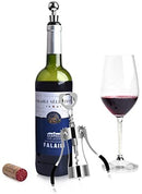 FOHO Wine Opener, Multifunctional Wing Corkscrew Wine Bottle Opener for all Cork Stoppered and Beer Cap Bottles, Luxury Waiter Corkscrew with Stopper Set for Wine Enthusiast, Waiters - Black