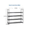 HOME BI 4 Tier Shoe Rack, 20 Pairs Shoes Organizer Closet for Home & Office, Anti-Rust,Easy to Assemble, No Tools Required,35.6”W x 12.0” D x 33.27”H, Black
