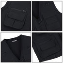 LUSI MADAM Mens Outdoor Vest Multi-Pockets Casual Vest for Work Fishing Photography Journalist