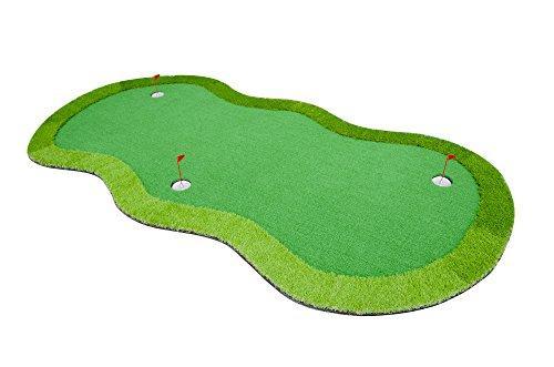 77tech Golf Putting Green System Professional Practice Large Indoor/Outdoor Challenging Putter Made of Waterproof Rubber Base Golf Training Mat Aid Equipment