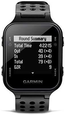 Garmin Approach S20, GPS Golf Watch with Step Tracking, Preloaded Courses, Black