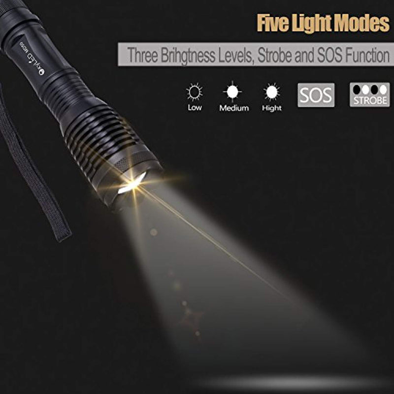 cree led rechargeable flashlight 500 lumens Taclight Max - High Lumen, Ultra Bright, Flash Light From the home to the campsite Small Sun 500 Meters 2000