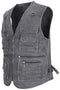 LUSI MADAM Mens Outdoor Vest Multi-Pockets Casual Vest for Work Fishing Photography Journalist