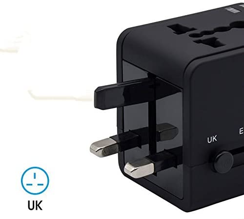 ZoeeTree Universal World Travel Adapter and Converter - 250V to 100V Transformer for Hair Dryer Cell Phone - All in One International US Europe UK Italy Spain China Power Plug Adapter Charger