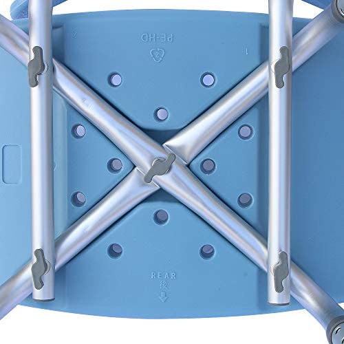 SoSo-BanTian1989 Adjustable Elderly Bath Shower Chair Stool (Gray)