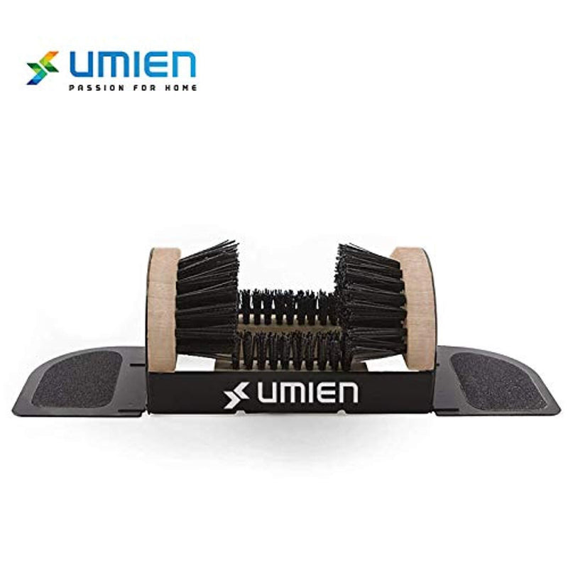 Umien Boot Scraper Brush Outdoor - Deluxe Folding Boot Cleaner Scrubber, No Mounting Required Indoor and outdoor use - Includes Extra Shoe Brush - Easy to Use For Children & Adults