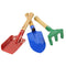 3pcs Mini Metal Rake Shovel Trowel Set Garden Tools Set Kids Beach Sandbox Toy