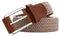 Belt for Men,Woven Stretch Braided Belt 2 Unit Gift-boxed Golf Casual Belts,Width 1 3/8"