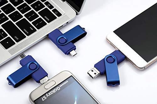 Android Flash Drive 64GB, ARETOP 3-in-1 Photo Stick for Android Phones (Both Micro and Type-C) Memory Stick Type C Micro USB Thumb Drive for Android 64gb Pen Drive