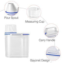 Mini Dry Food Storage Container - Rice Container with Pour Spout + Cup - Handy Dry Food Keeper for Sugar Beans Grain Candy 1.5L Blue